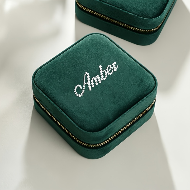 Personalized Name Rhinestone Jewelry Box